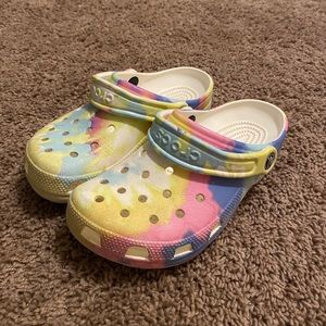 Tie dye crocs